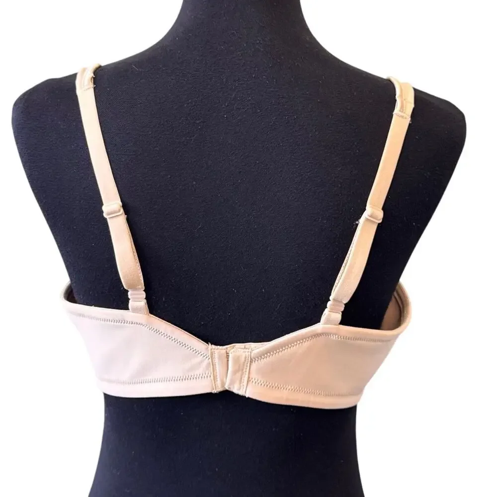 New VANITY FAIR Damask Neutral Body Caress Full Coverage Underwire Bra Size 38D